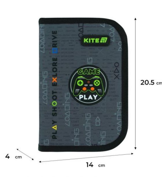 Пенал Kite 1 від., 2 відв., без наповнення 622 Good Game