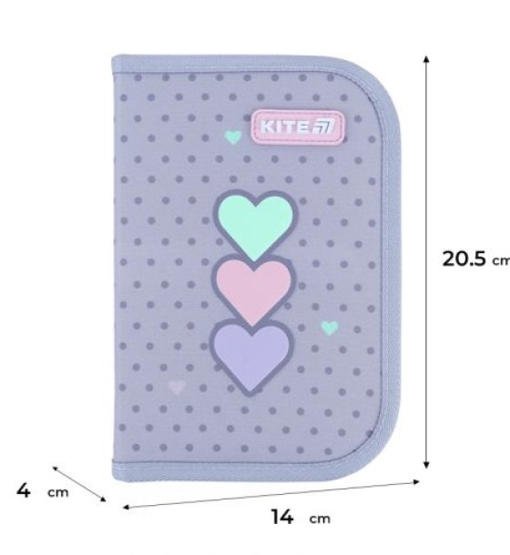 Пенал Kite 1 від., 1 відв., без наповнення 621 Lovely
