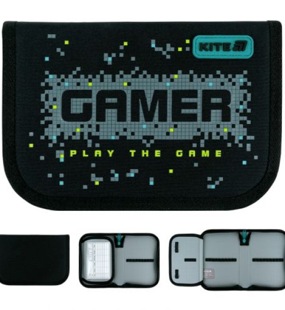 Пенал Kite 1 від., 1 відв., без наповнення 621 Play the Game