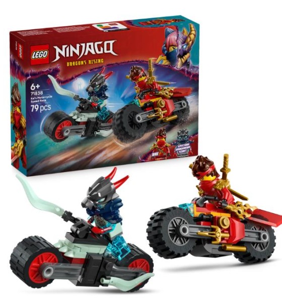 Конструктор LEGO NINJAGO Швидкісна гонка Кая на мотоциклі (71838)