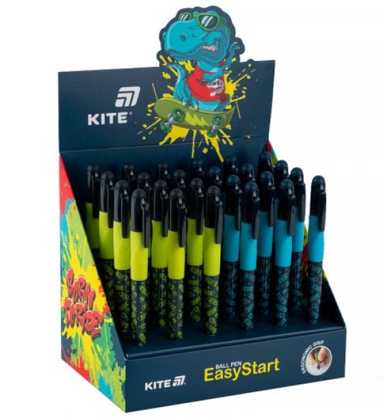 Ручка кулькова Kite EasyStart, Skate, синя