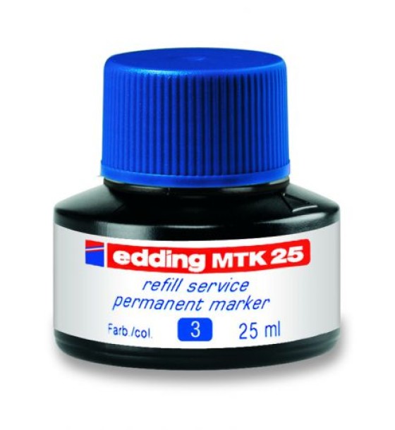 Чорнило для заправки Permanent e-MTK25 синє