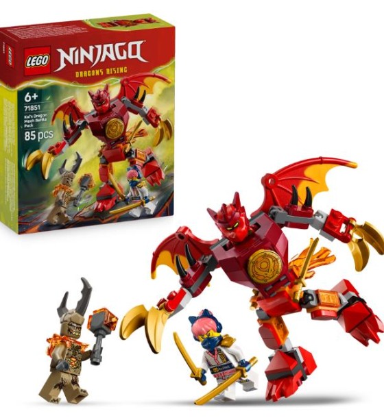 Конструктор LEGO Ninjago Бойовий набір робота Дракона Кая (71851)