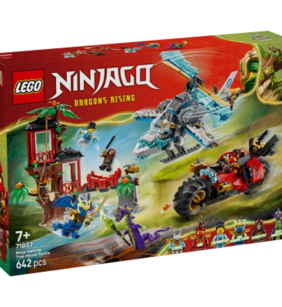 Конструктор LEGO Ninjago Автомобільна битва ніндзя біля будинку на дереві (71857)