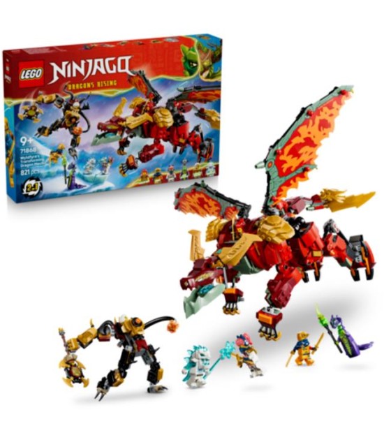Конструктор LEGO NINJAGO Дракон-трансформер Вайлдфаєр (71868)