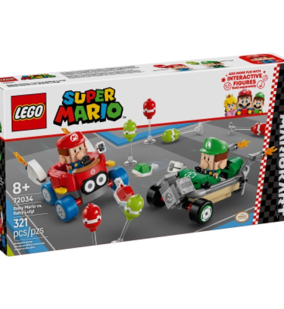 Конструктор LEGO Super Mario Mario Kart – Baby Mario vs. Baby Luigi (72034)