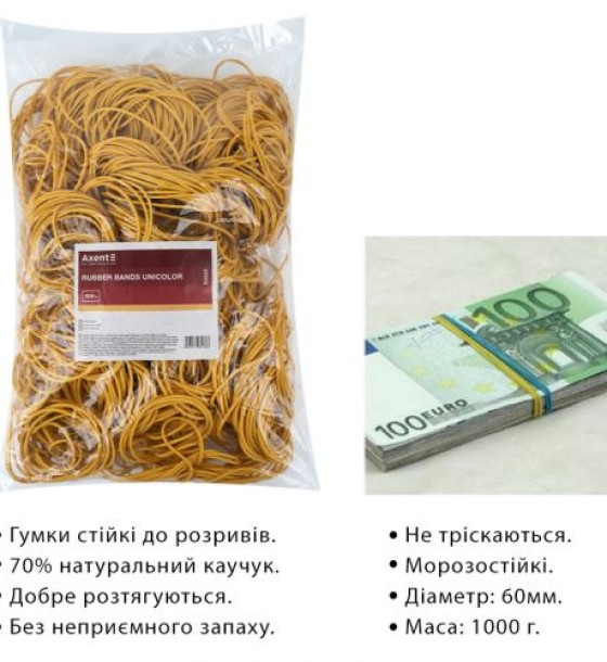 Гумки для грошей Unicolor, 1000 г