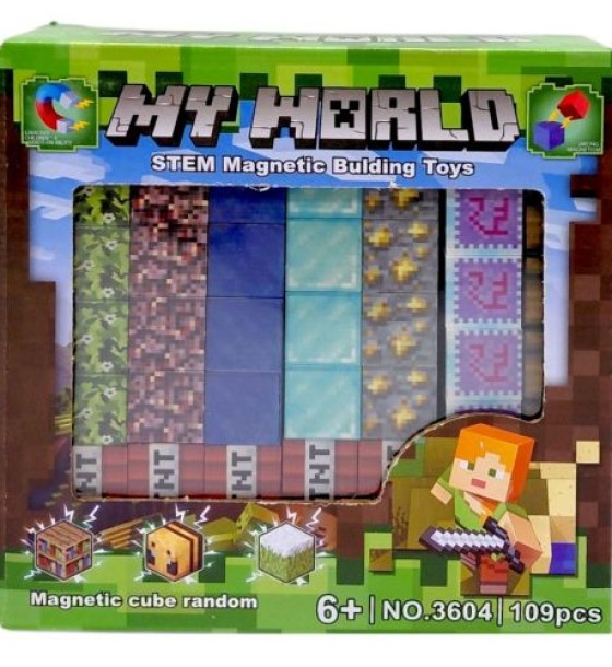 Магнітний конструктор "Майнкрафт/Minecraft" 109 деталей