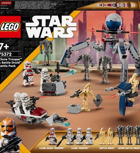 Конструктор LEGO Star Wars Клони-піхотинці й Бойовий дроїд. Бойовий набір 215 деталей (75372)