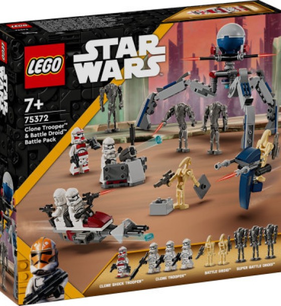 Конструктор LEGO Star Wars Клони-піхотинці й Бойовий дроїд. Бойовий набір 215 деталей (75372)