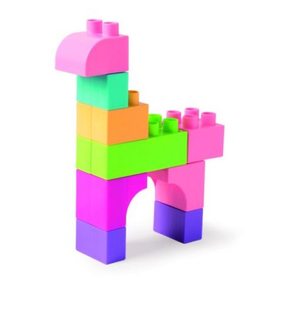 Конструктор пластиковий "Kids Blocks" 50 елементів (рожевий)
