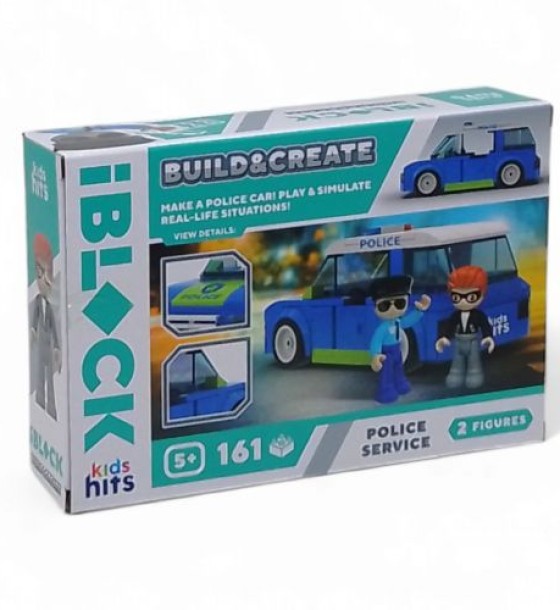 Конструктор Kids hits IBLOCK JUNIOR арт. KH17/001/2 161дет., Поліція короб. 24*16*6 см