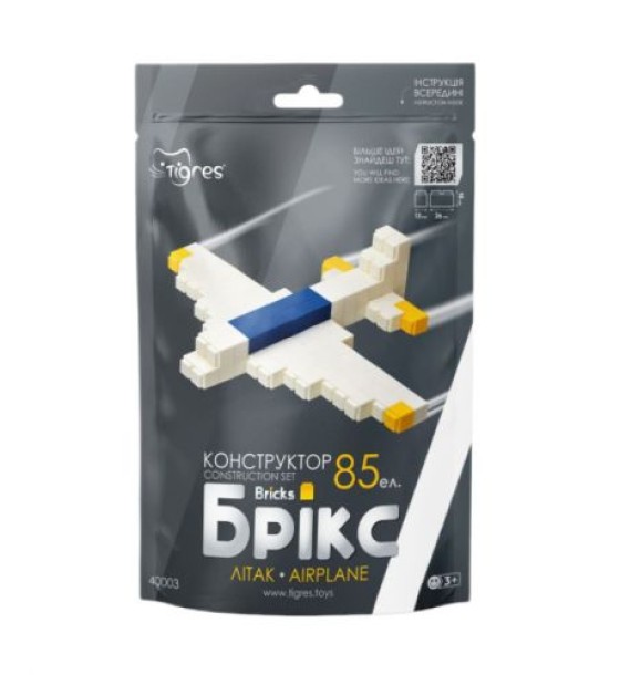 Конструктор "Брікс" літак 85 ел.,Tigres