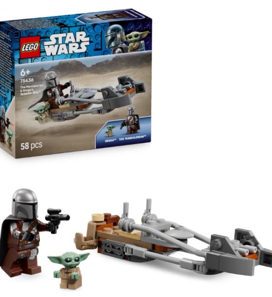 Конструктор LEGO Star Wars Швидкісний мотоцикл Мандалорця й Ґроґу (75436)