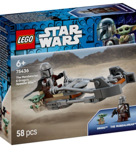 Конструктор LEGO Star Wars Швидкісний мотоцикл Мандалорця й Ґроґу (75436)