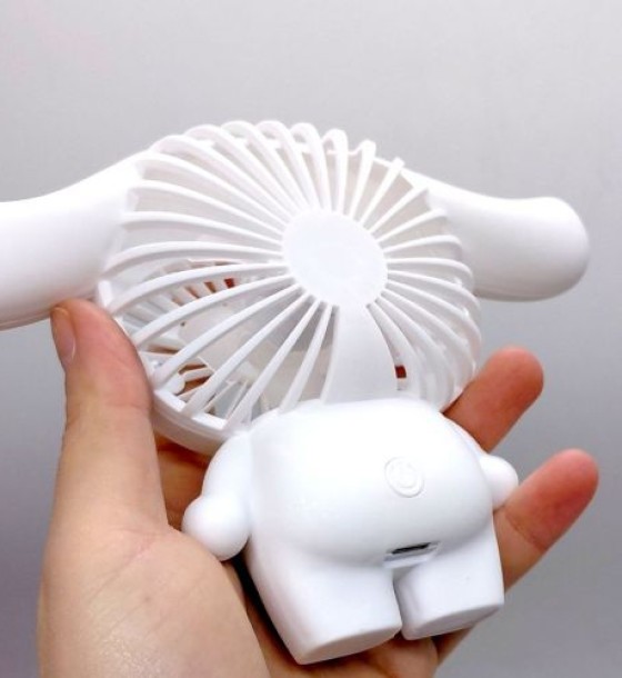 Вентилятор "MINI FAN", вбудований акумулятор, USB Type-C, в коробці (CINNAMONROLL)