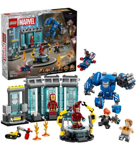 Конструктор LEGO Super Heroes Лабораторія Залізної Людини: зал обладунків (76315)