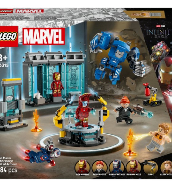Конструктор LEGO Super Heroes Лабораторія Залізної Людини: зал обладунків (76315)