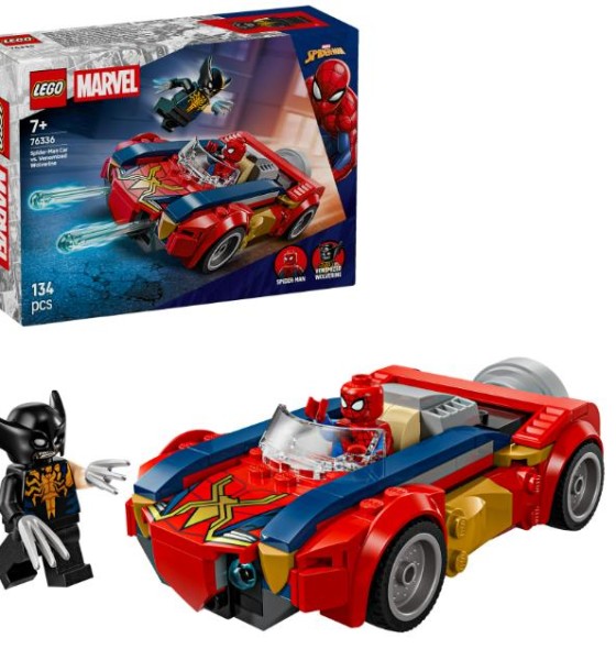 Конструктор LEGO Super Heroes Автомобіль Людини-павука vs. Отруєний Росомаха (76336)
